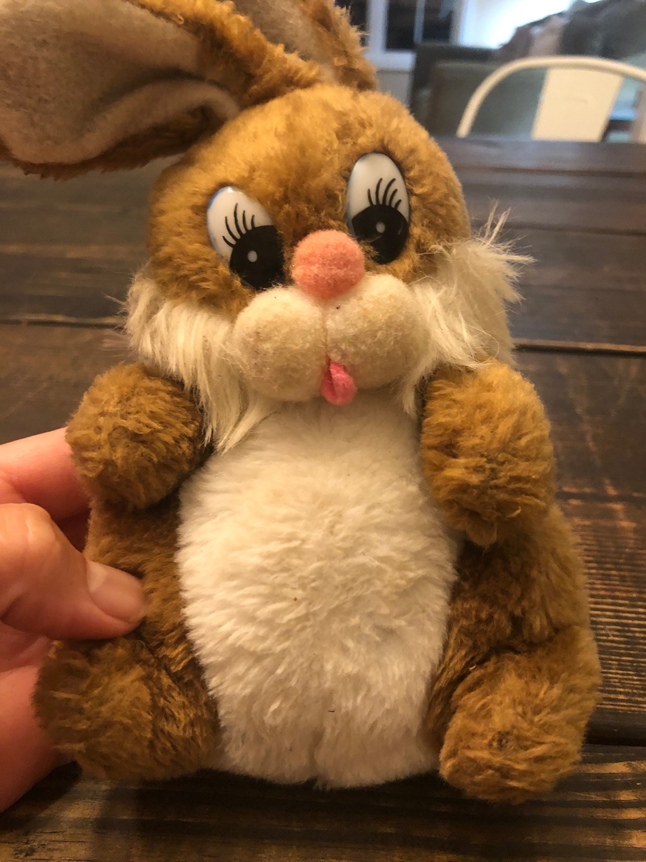 Vintage 1970’s Bunny Rabbit Plush Stuffed Animal Carnival Toy