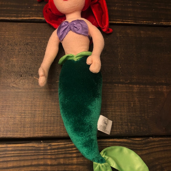 Disney Store Ariel the Little Mermaid Princess Plush Toy Kid Stuffed Doll