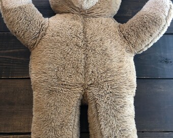 Vintage Tan Brown Teddy Bear Plush Stuffed Animal - Etsy