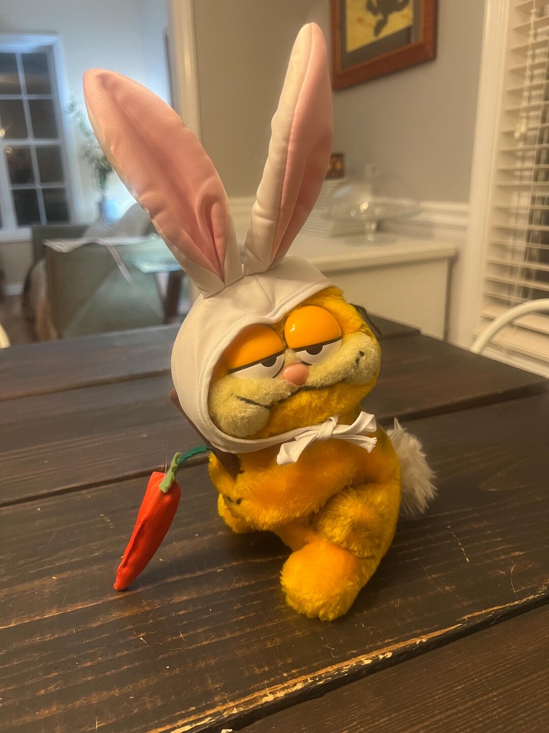 Up for Sale is a Very Cute Vintage Garfield Easter Bunny Plush Toy Here ...