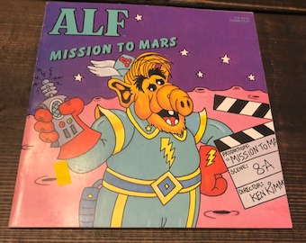 Vintage  1987 Alien Productions ALF Mission to Mars paperback book.
