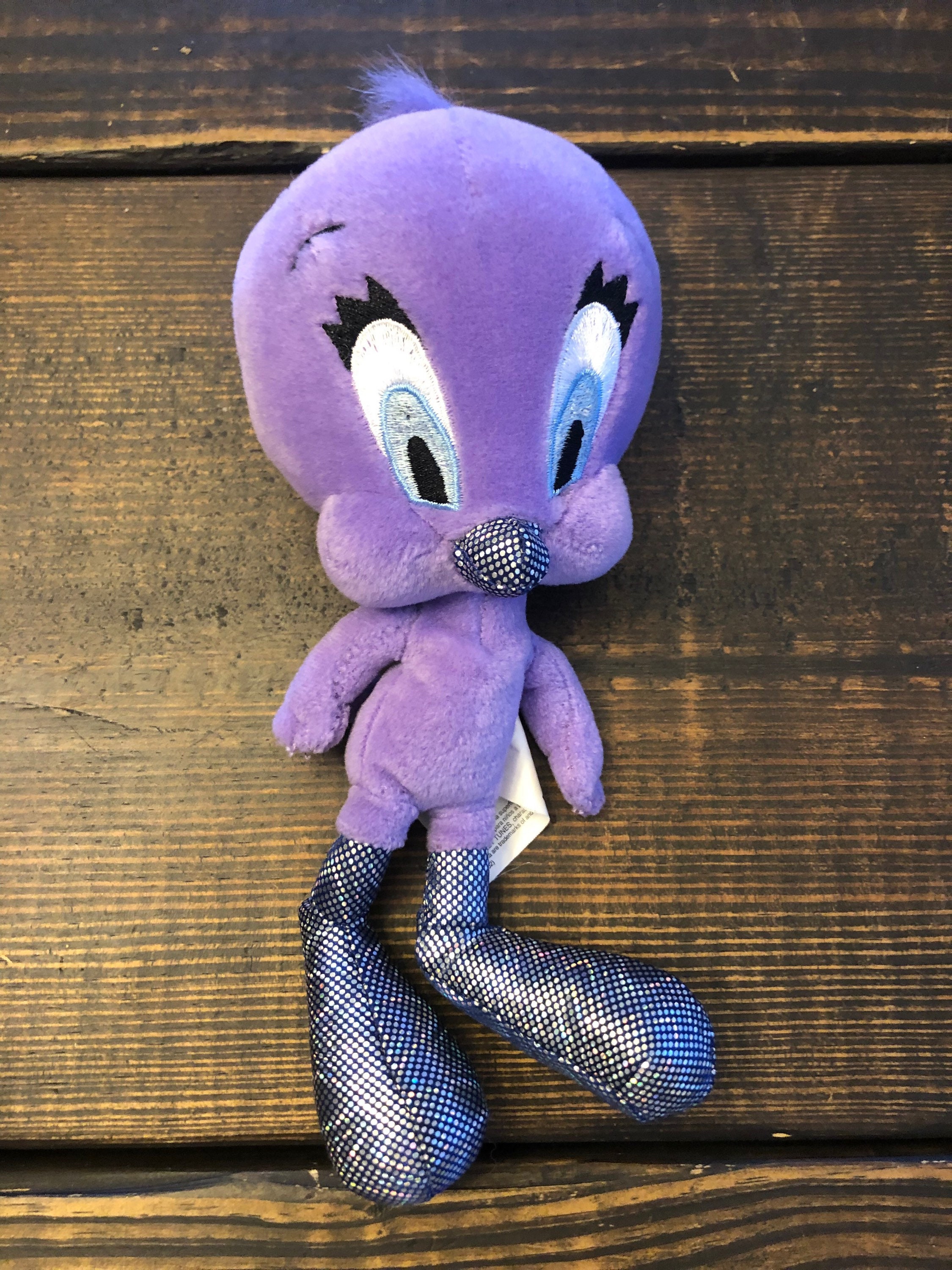Looney Tunes Purple Tweety Bird Plush Stuffed Toy Six Flags