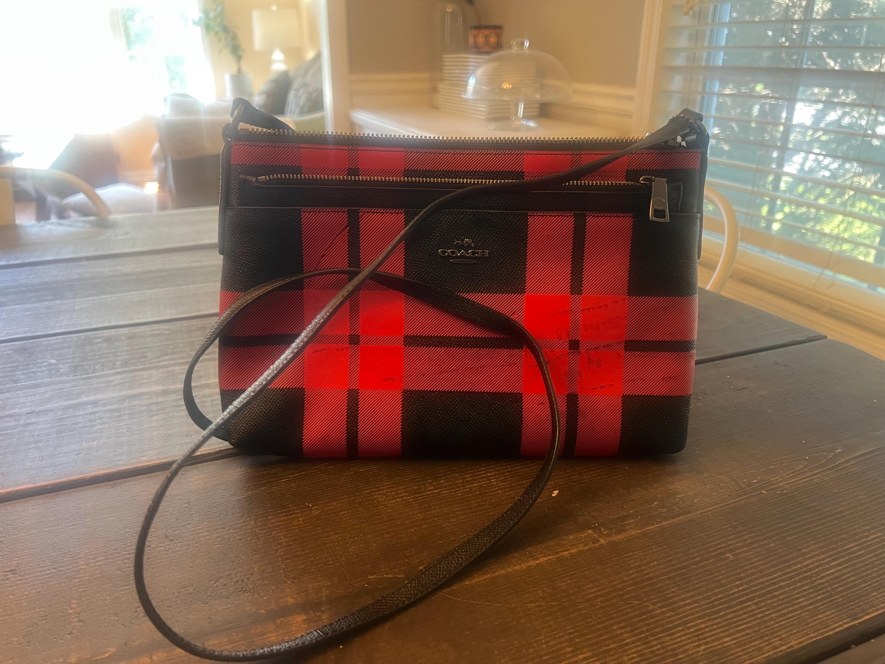 バッグ Coach Tartan Wool Plaid & Suede carryall Vintage Coach 7570 Tartan Wool Plaid Suede | Mercari