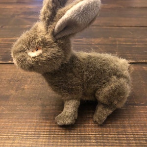 Vintage Realistic like Rabbit Bunny Plush Stuffed Animal