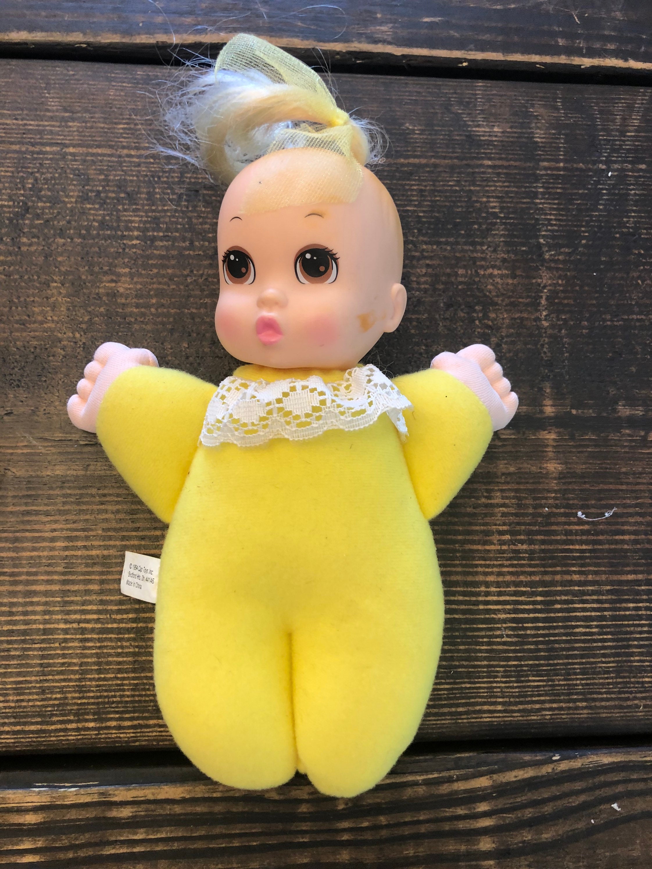 Vintage 1994 Yellow Doll Baby Play Toy - Etsy Norway