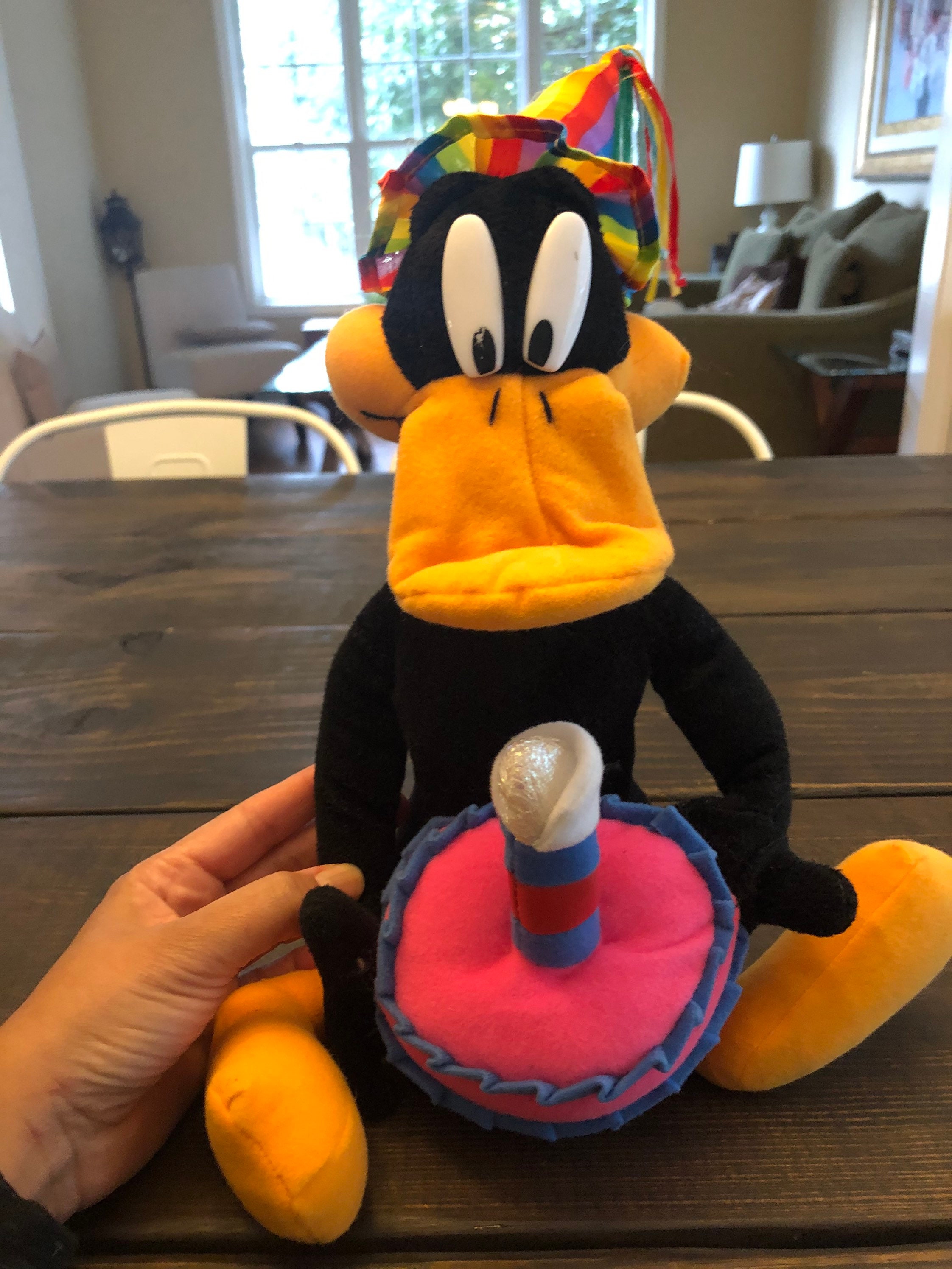Looney Tunes Daffy Duck Birthday Cake and Hat Plush - Etsy Israel