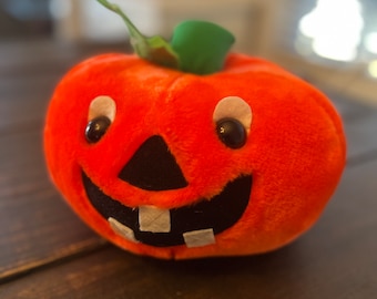 Vintage Halloween Jack o lantern Pumpkin Plush