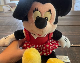 Vintage Walt Disney Minnie Mouse  Plush Doll Stuffed Animal