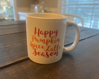 Fall Happy Pumpkin Spice Latte Season Mug