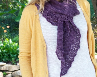 October Breeze Knitting Pattern-- Scarf or Shawlette