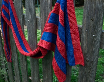 Marmande Shawl Knitting Pattern -- Featuring an unexpected shape, short-rows, and textural stripes