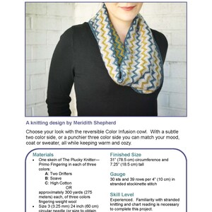 Color Infusion Knit Cowl Pattern image 4