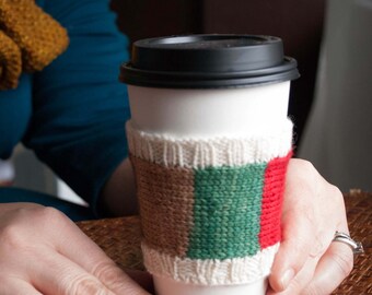 Mug Snug PDF Knitting Pattern for a cup cozy