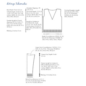 Diverge Pullover Deep V-neck Sweater Pattern PDF - Etsy