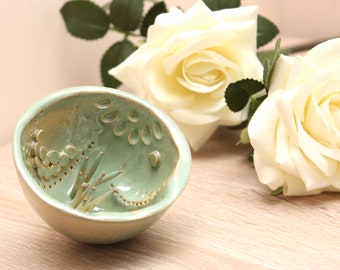 Nature inspired sculpture, handmade ceramic, Intricate series, glazed white stoneware , home décor