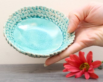 Teal Decorative Bowl Etsy
