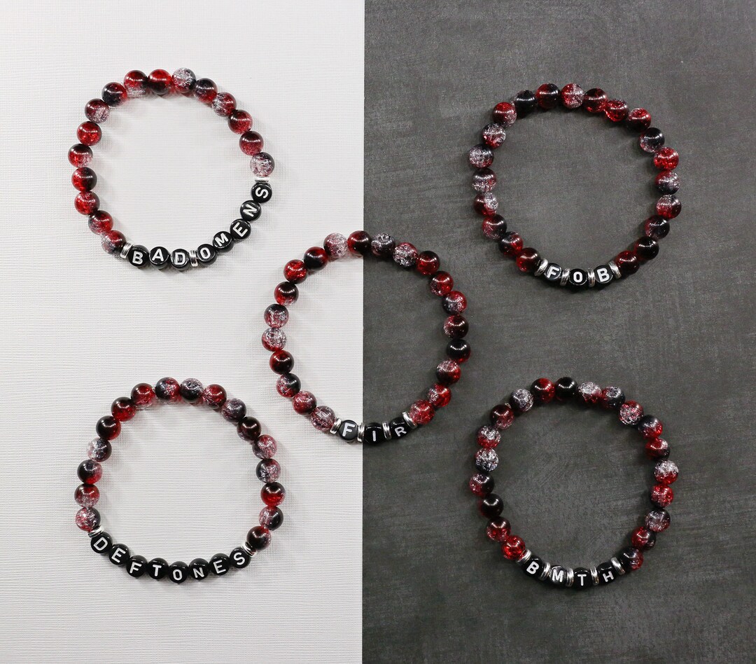 BLACK CHERRY SERIES // Rock Band Bracelets / Emo Alternative Punk Rock