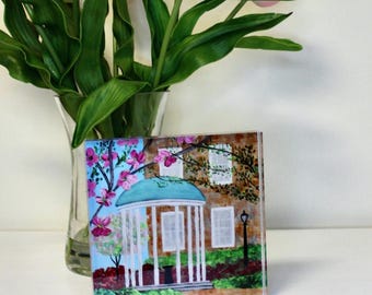 UNC Old Well Acrylic Block: Chapel Hill Art Gift
