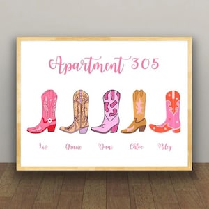 Personalized Roommate Wall Decor, Personalized Prints for Dorm, Roommate Custom Wall Art, Roommate Custom Print, Roommate Art 5 People