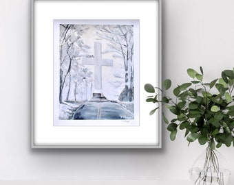 Sewanee Memorial Cross Art Print: University of the South Giclee Print, 11 x 14