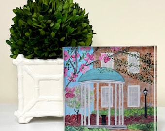 Bloque de acrílico de UNC Old Well: Graduación de UNC Tarheels