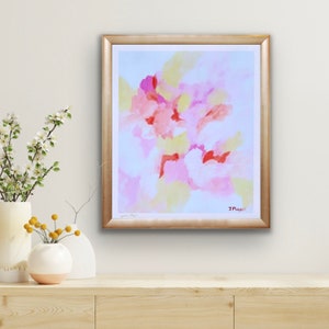 Pink Abstract Art Print: Girly Painting Giclée Fine Art, Multiple Sizes