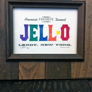 7-color Jell-O LeRoy, New York Letterpress Art Print image 5