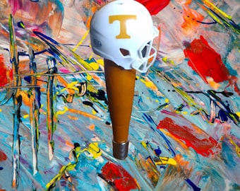 Tennessee  Beer Tap Handle Kegerator Volunteers  Football Brew Ale  Handmade New Big Orange College Logo SEC