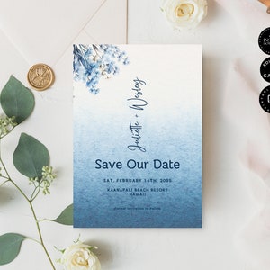 Simple Elegant Save the Date, Digital Download, Canva Template 5x7", Modern Wedding Card, Printable Invitation Template, Save Our Date, ST12