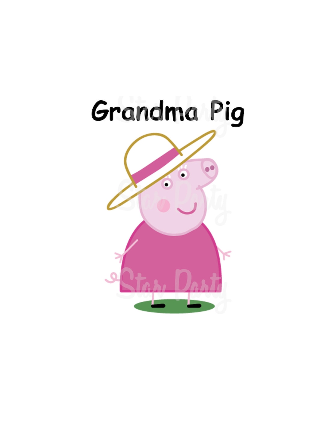 Grandma Pig, Grandma, Digital Image for T Shirt, Pig Party, Printable ...