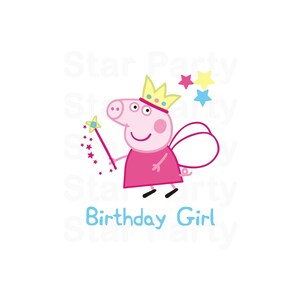 SOFORTIGER DOWNLOAD Schwein Geburtstag Mädchen, Frozen Digitales Bild für T-Shirt, druckbare Aufbügeln, Geburtstag Shirt