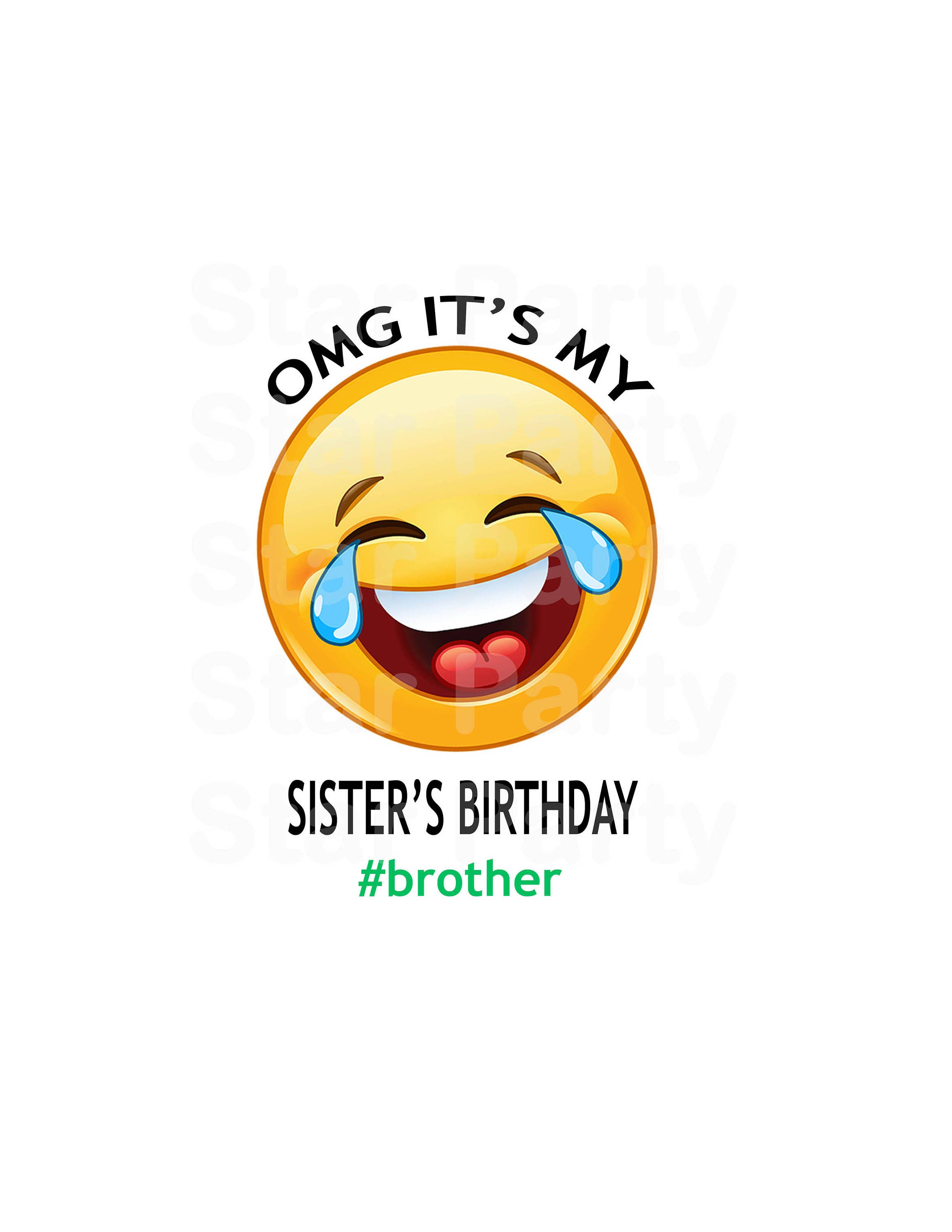 Instant Download Emoji Emoticon Brother Emoji Party Emoji Etsy