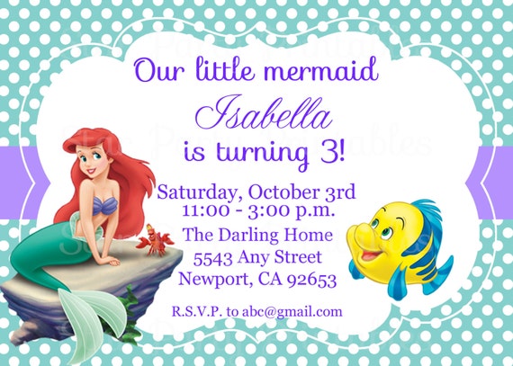 The Little Mermaid invitation Mermaid Birthday Invitation Mermaid invitation free Thank you card Disney princess birthday Disney party The Little Mermaid invitation Mermaid Birthday Invitation Mermaid invitation free Thank you card Disney princess birthday Disney party
