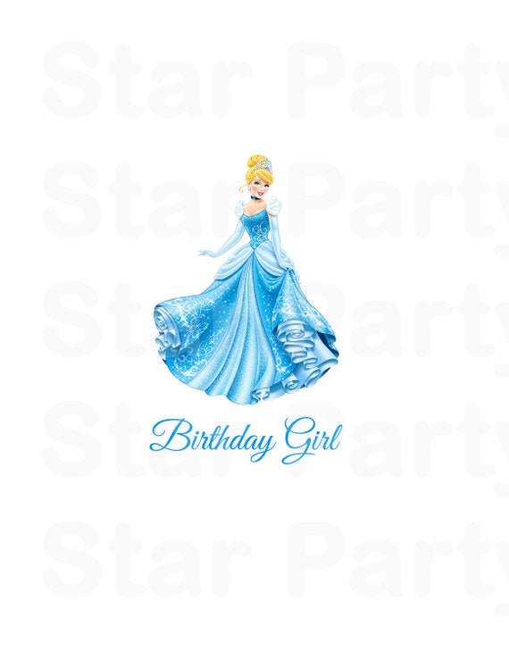 INSTANT DOWNLOAD Cinderella Birthday Girl Digital Image for Etsy
