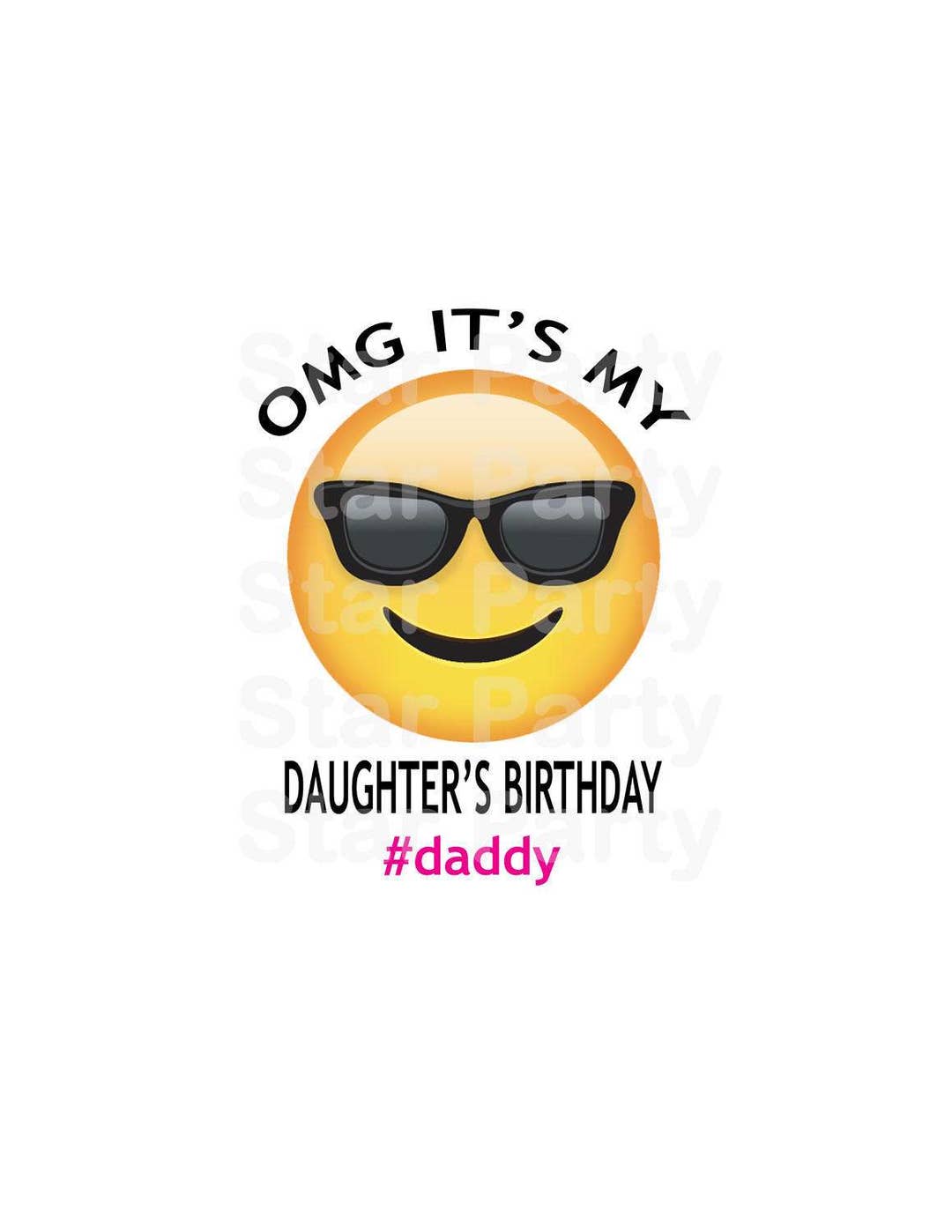 Daddy Emoji, Emoticon, Emoji Party, Emoji Birthday, T Shirt Printable ...