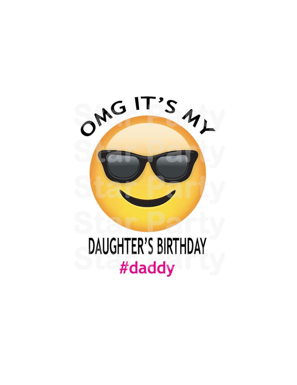 Daddy Emoji Emoticon Emoji Party Emoji Birthday T Shirt - Etsy UK