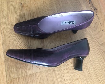 Vintage GABOR paars lederen pumps maat 3.5 EU 37 aubergine - Etsy Nederland