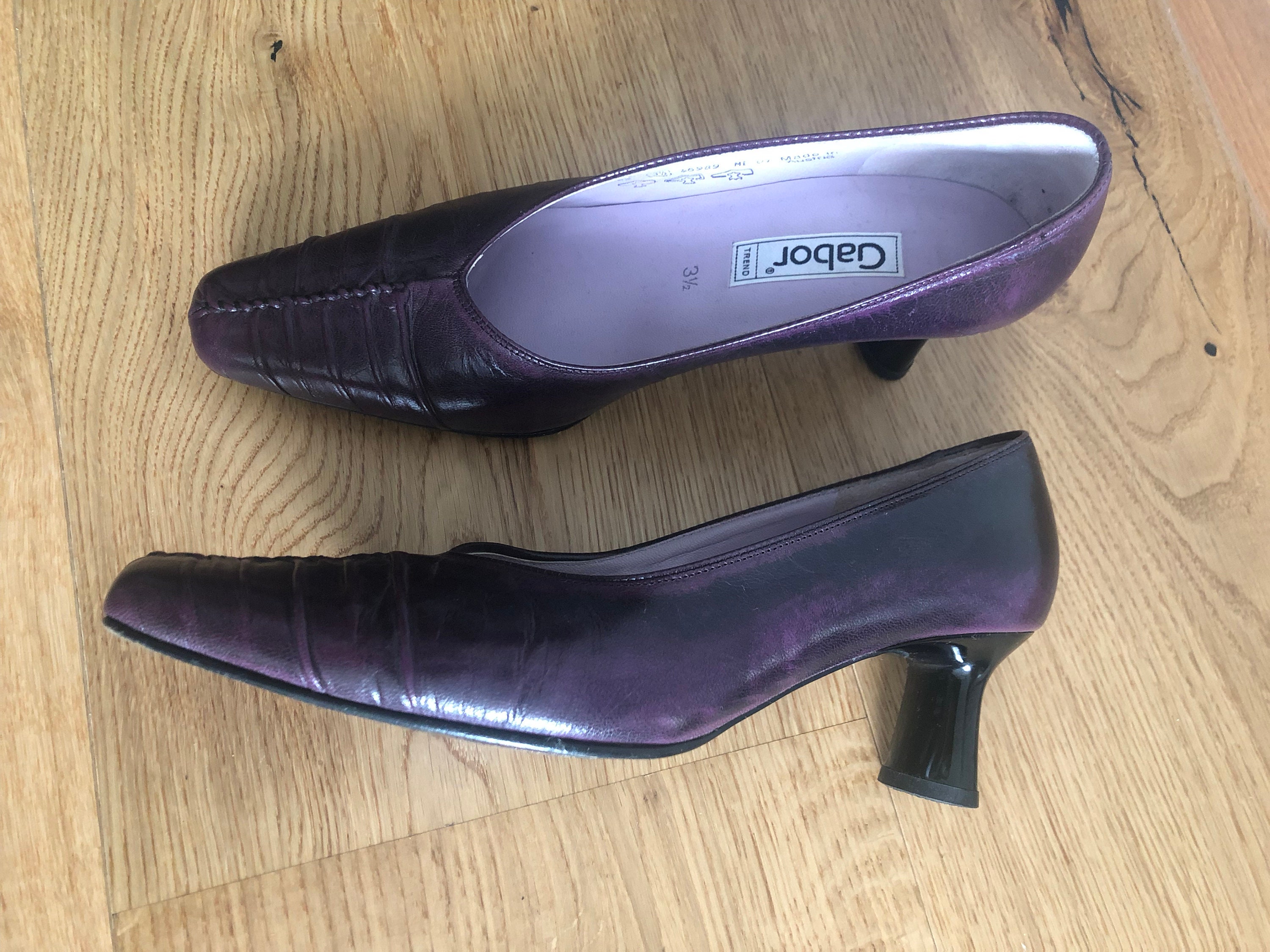Purple leather pumps - Etsy Nederland