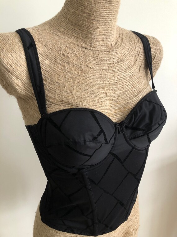 Vintage camisole top / corset top / bustier top /