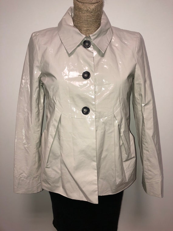 Comptoir des cotonniers grey pvc jacket / vintage