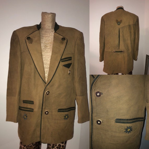 Dirndl Bavarian leather jacket / Tracht leather ja