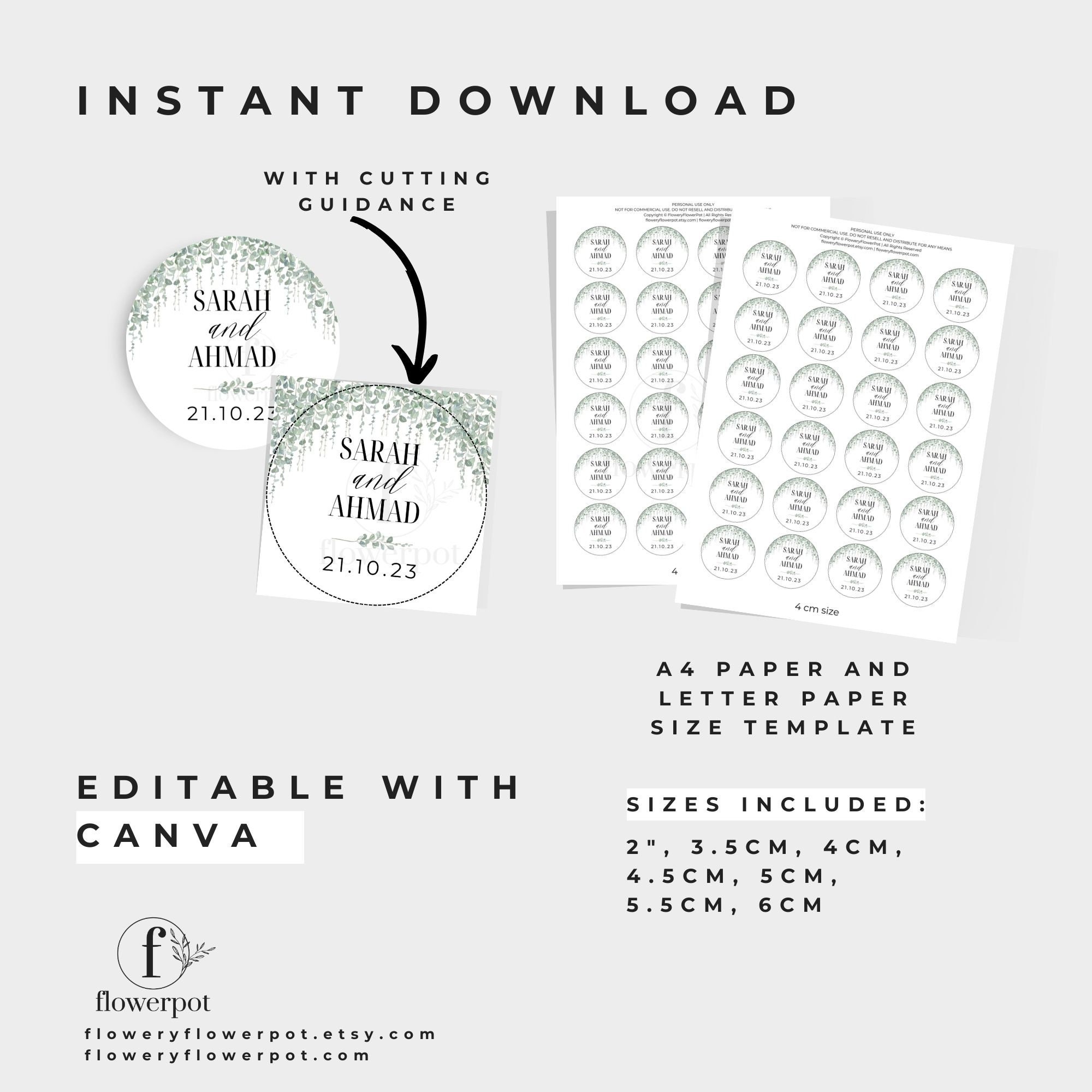 Nikkah Favor Sticker, Muslim Wedding Sticker, Islamic Wedding Favors, Nikkah Sticker Printable