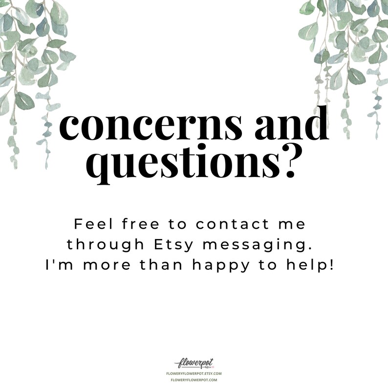 Feel free to contact me if you have concerns and questions regarding the items