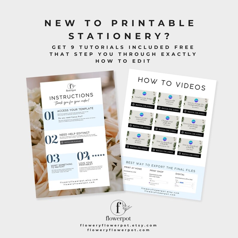 Digital Printable Muslim Wedding Invitation Template Editable with Canva