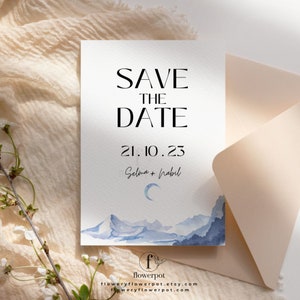 Digital Muslim Wedding Invitation Editable Printable Canva Template