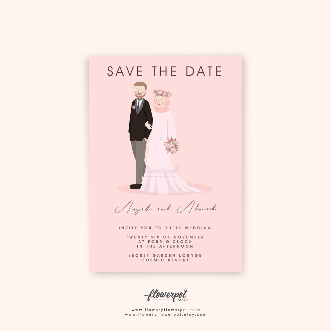 Nikkah Invitation Digital Muslim Wedding Invite Muslim | Etsy