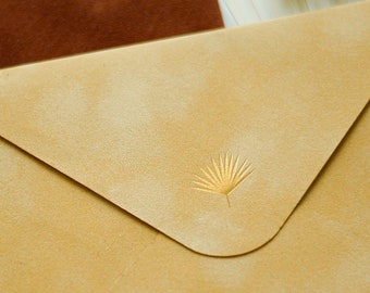 Monogrammed velvet envelope / custom design/C6 size/ 114x162mm / 4.5 x 6.4in /wedding envelope / elegant gift envelope