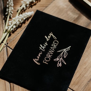 Velvet envelope with foil embossed text "From this day forward" / wedding envelope / C6 size/ 114x162mm / 4.5 x 6.4in / gift envelope