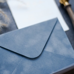 Vintage Blue Velvet envelop/huwelijksenvelop/C6 formaat/114x162mm/4,5 x 6,4in/elegante envelop/elegante cadeau-envelop