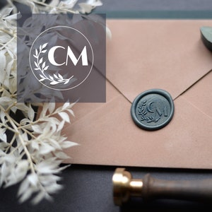 Selo de casamento/monograma/carimbo de cera inicial clássico/iniciais personalizáveis/carimbo de casamento/carimbo de cera de monograma personalizado